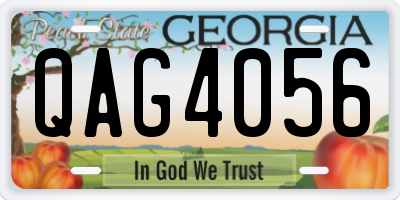 GA license plate QAG4056