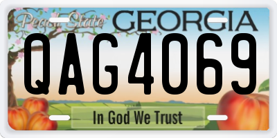 GA license plate QAG4069