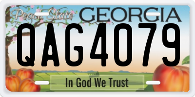 GA license plate QAG4079