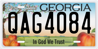 GA license plate QAG4084