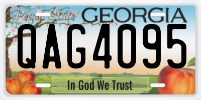 GA license plate QAG4095