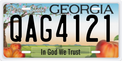 GA license plate QAG4121