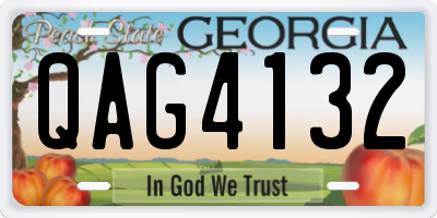 GA license plate QAG4132