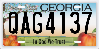 GA license plate QAG4137