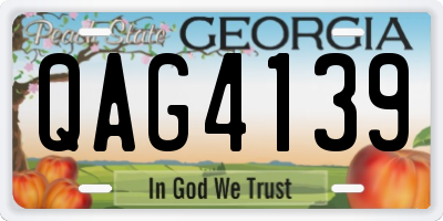 GA license plate QAG4139