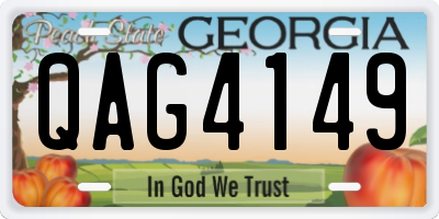 GA license plate QAG4149