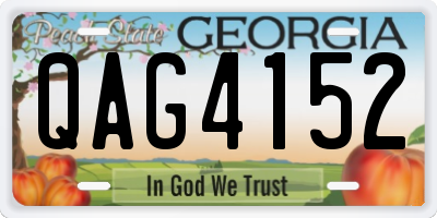 GA license plate QAG4152