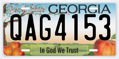 GA license plate QAG4153