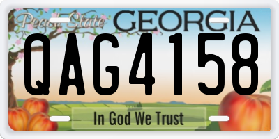 GA license plate QAG4158
