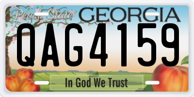GA license plate QAG4159