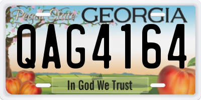 GA license plate QAG4164