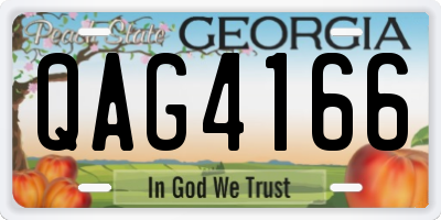 GA license plate QAG4166