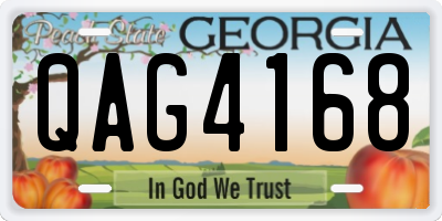 GA license plate QAG4168