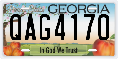 GA license plate QAG4170