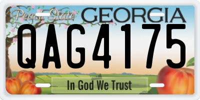 GA license plate QAG4175