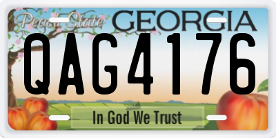 GA license plate QAG4176