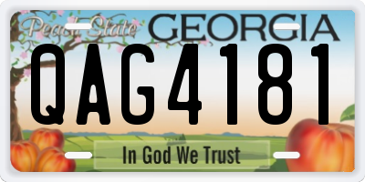 GA license plate QAG4181