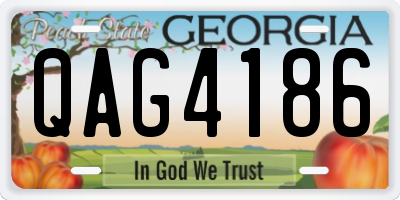 GA license plate QAG4186