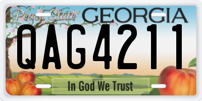 GA license plate QAG4211