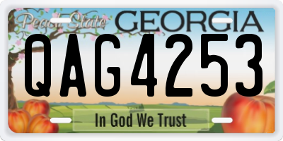 GA license plate QAG4253