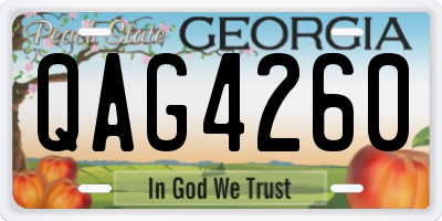 GA license plate QAG4260