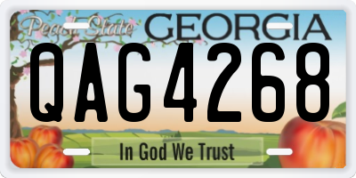 GA license plate QAG4268