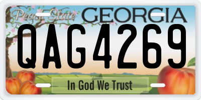 GA license plate QAG4269