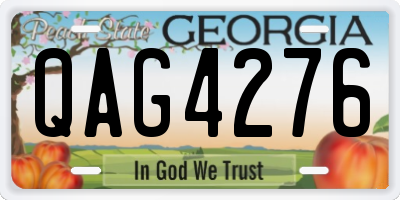 GA license plate QAG4276