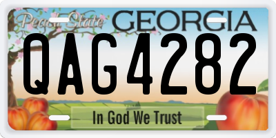 GA license plate QAG4282