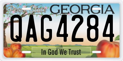 GA license plate QAG4284