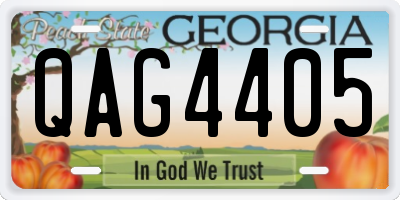 GA license plate QAG4405