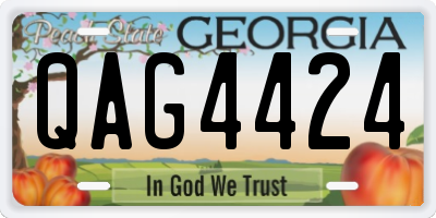 GA license plate QAG4424