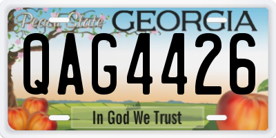 GA license plate QAG4426