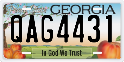 GA license plate QAG4431