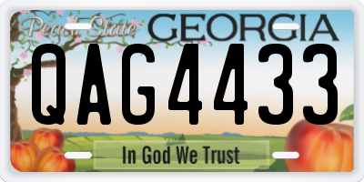 GA license plate QAG4433