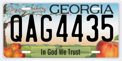GA license plate QAG4435