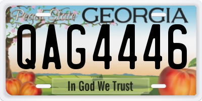 GA license plate QAG4446