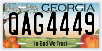 GA license plate QAG4449