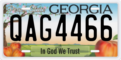 GA license plate QAG4466