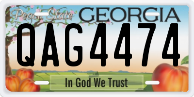 GA license plate QAG4474