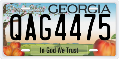 GA license plate QAG4475