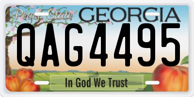 GA license plate QAG4495
