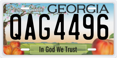 GA license plate QAG4496