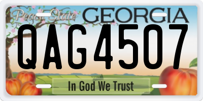 GA license plate QAG4507
