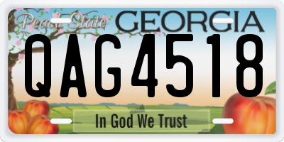 GA license plate QAG4518
