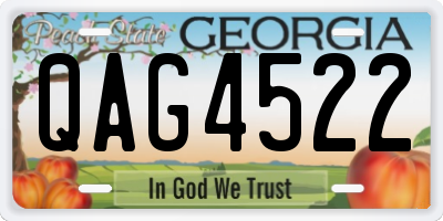GA license plate QAG4522