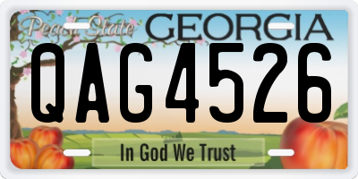 GA license plate QAG4526