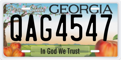 GA license plate QAG4547