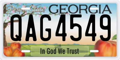 GA license plate QAG4549