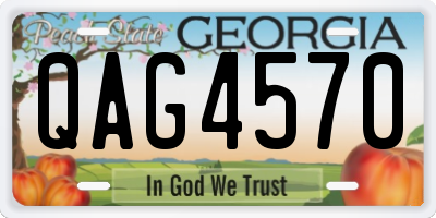 GA license plate QAG4570